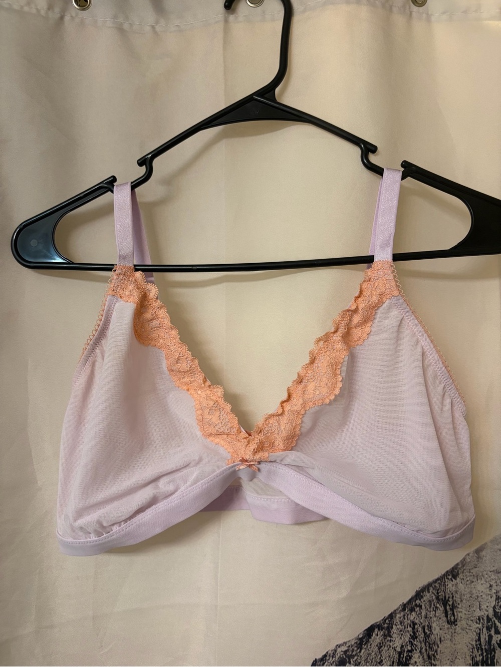 Victoria’s Secret Mesh, Lace Trim Bralette Set